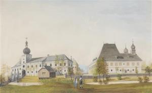 EBERL Josef 1792-1880,Ansicht des Schlosses Irnharting,Palais Dorotheum AT 2022-05-03