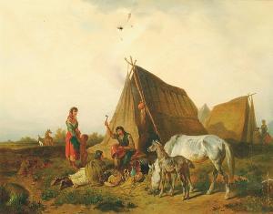 EBERLIN Franz 1900-1900,A gypsy encampment,Bonhams GB 2004-03-16