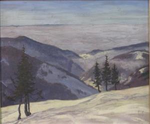 EBERLIN Franz 1900-1900,verschneite Gebirgslandschaft,1932,Georg Rehm DE 2010-06-11