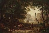 EBERT Carl 1821-1885,Peasants Resting in the Shade of the Trees,Neumeister DE 2019-09-25