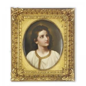 Eckardt,A KPM PORCELAIN PAINTED OVAL PLAQUE OF THE YOUNG JESUS,Sotheby's GB 2007-10-24