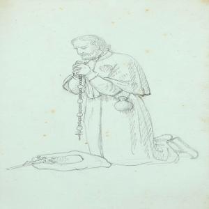 ECKERSBERG Christoffer Wilhelm 1783-1853,Praying monk,1813,Bruun Rasmussen DK 2011-02-14
