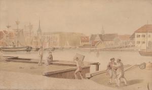 ECKERSBERG Erling 1808-1889,View from Christianhavn Habour,1844,Bruun Rasmussen DK 2023-05-22