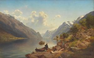 ECKERSBERG Johan Frederick 1822-1870,View in Sørfjorden, Hardanger,1863,Bonhams GB 2023-09-27