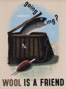 ECKERSLEY Tom 1914-1997,Going Fishing? Wool Is A Friend,1945,Forum Auctions GB 2023-06-22