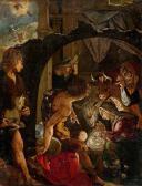 ECOLE PRAGOISE,Adoration of the Shepherds.,Galerie Koller CH 2016-03-18