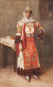 ECONOMOU Ioannis 1860-1931,Newlywed in Greek costume,1909,Bonhams GB 2019-11-13