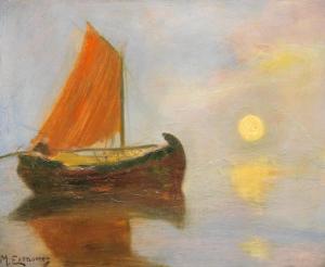 ECONOMOU Michalis 1888-1933,Fishing boat at sunset,Bonhams GB 2020-05-28