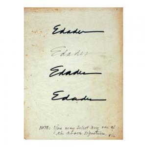 EDADES Victorio 1895-1985,A Framed Victorio Edades\’ Signature,Leon Gallery PH 2022-10-23