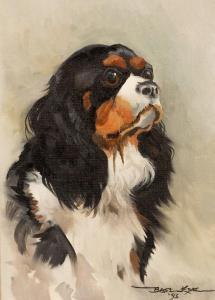 EDE Basil 1931-2016,Portrait of a King Charles Spaniel,1993,Simon Chorley Art & Antiques 2023-07-25