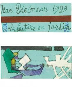 EDELMANN Jean 1916-2008,La lecture au jardin,1993,Beaussant-Lefèvre FR 2009-06-03