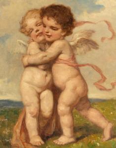 EDER Gyula 1875-1945,Two Cherubs Embracing,Abell A.N. US 2024-03-10