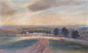 EDGAR JONES Arthur 1871-1960,Landscape with Farmhouse,1914,Raffan Kelaher & Thomas AU 2022-09-06