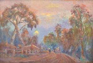 EDGAR JONES Arthur 1871-1960,Moonrise Near Eltham,Leonard Joel AU 2015-06-23