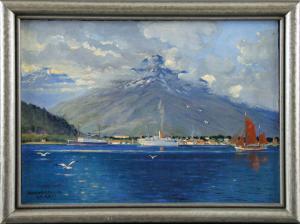 EDLER Eduard 1887-1969,Schiffe vor Andalsnes,1927,Eva Aldag DE 2021-07-03