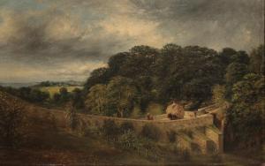 EDMONSTON Samuel 1825-1904,Rural scene with a haycart crossing a stone bridge,Duke & Son 2020-01-23