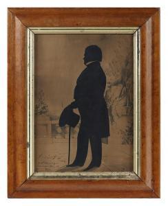 EDOUART Augustin Amant C.F 1789-1861,Silhouette Portrait of David Austin Sayre ,New Orleans Auction 2018-07-29