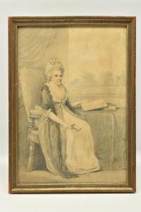 EDRIDGE Henry 1769-1821,A SEATED PORTRAIT OF A FEMALE FIGURE,1804,Richard Winterton GB 2023-05-02