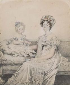 EDRIDGE Henry 1769-1821,Portrait of a mother and child, said to be Rebe Lo,Christie's GB 2003-10-16