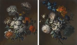 EDWARDS A.C 1774-1794,A PAIR OF STILL LIFES, EACH WITH POSIES OF ROSES, ,Sotheby's GB 2011-10-27