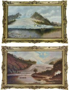 EDWARDS E.G 1800-1900,Pink and White Terraces, Lake Rotomahana,International Art Centre 2021-03-30