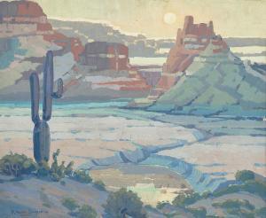 EDWARDS Howard Arden 1884-1953,Arizona Desert Landscape,1923,Bonhams GB 2024-04-26