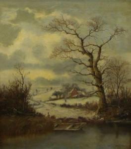 EDWARDS J.W 1800-1900,Winter Landscape,Keys GB 2009-10-09