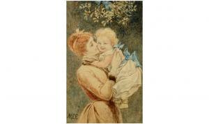 EDWARDS Mary Ellen Freer 1839-1910,A Kiss Under the Mistletoe,Gerrards GB 2007-11-08