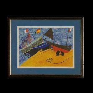 EDWARDS Peter 1955,Ships.
Lithograph printed in colors on wove paper.,Auctions by the Bay 2005-03-08