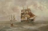 EDWARDS T 1800-1816,Merchantmen in a choppy sea, a steam vessel on the horizon,Bonhams GB 2004-10-12