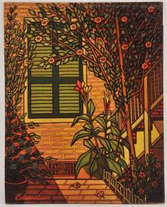 EDWARDSON Larry 1904-1995,A Corner of the Patio,Harlowe-Powell US 2012-01-28