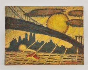 EDWARDSON Larry 1904-1995,Brooklyn Bridge,Harlowe-Powell US 2012-01-28