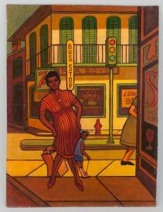 EDWARDSON Laurence Christie,Bus Stop-Elysian Fields and Rampart, NOLA,Harlowe-Powell 2012-06-16