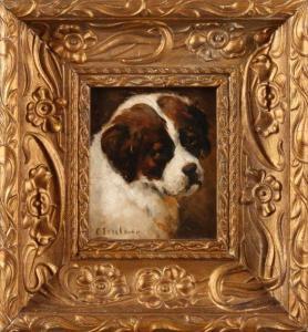 EERELMAN Otto 1839-1926,Portrait of St. Bernard puppy,Twents Veilinghuis NL 2017-10-13