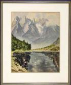 effner,Blick über den Dürensee auf den Monte Cristallo,1940,Allgauer DE 2009-07-10