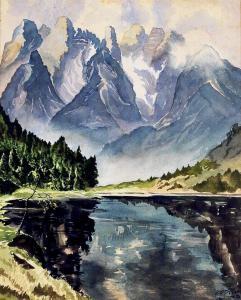 effner,Lago di Landro con il Monte Cristallo,1940,Von Morenberg IT 2009-11-28