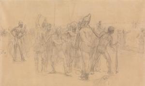 EFTIMOVICH REPIN Ilia,Joseph Sold into Slavery and Cordoba Embankment,1883,MacDougall's 2023-12-05