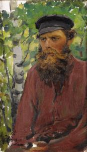 EFTIMOVICH REPIN Ilia 1844-1930,Portrait of a Russian Peasant,1892,Heritage US 2008-06-04