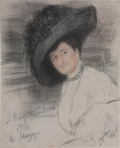 EFTIMOVICH REPIN Ilia 1844-1930,Portrait of an Elegant Lady,1911,Sotheby's GB 2024-02-02