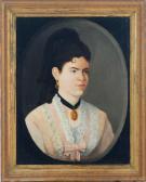 egea y marin lopez,Portrait of a lady wearing a locket, in a painted ,Christie's 2010-02-09