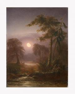 EGERTON Daniel Thomas 1797-1842,Landscape at moonlight with animals,Deutsch AT 2019-11-28