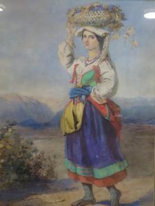 EGERTON Jane Sophie,A lady carrying a basket of fruit on her head in a,1857,Criterion 2020-05-04