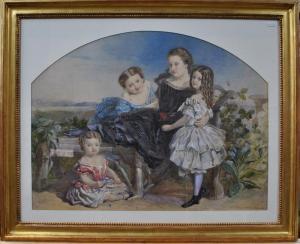 EGERTON Jane Sophie 1844-1877,Portrait of four sisters,1857,Andrew Smith and Son GB 2017-02-19