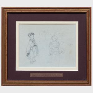 EGG Augustus Leopold 1816-1863,Study of a Child and a Baby,Stair Galleries US 2022-04-07