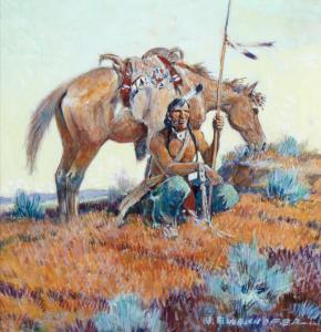 EGGENHOFER Nicholas 1897-1985,Navajo Scout: A Double Sided Work,Bonhams GB 2019-02-08