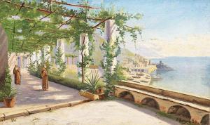 EGGER Georg 1835-1907,Blick auf Amalfi,1868,Stahl DE 2007-02-24