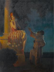 EGGLESTON Edward Mason 1885,The clown Pierrot serenading a lady in red,Bonhams GB 2014-05-18