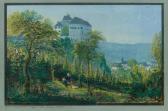 EGGLI Jakob 1812-1880,Wyden Castle near Ossingen/Hausen,Galerie Koller CH 2016-09-23
