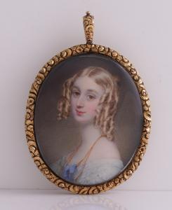 EGLEY William 1798-1870,Portrait of a young lady with blond hair in r,Bellmans Fine Art Auctioneers 2022-10-11