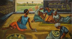 EGONU Uzo 1931-1996,Women Gathering,1962,Sotheby's GB 2022-03-22